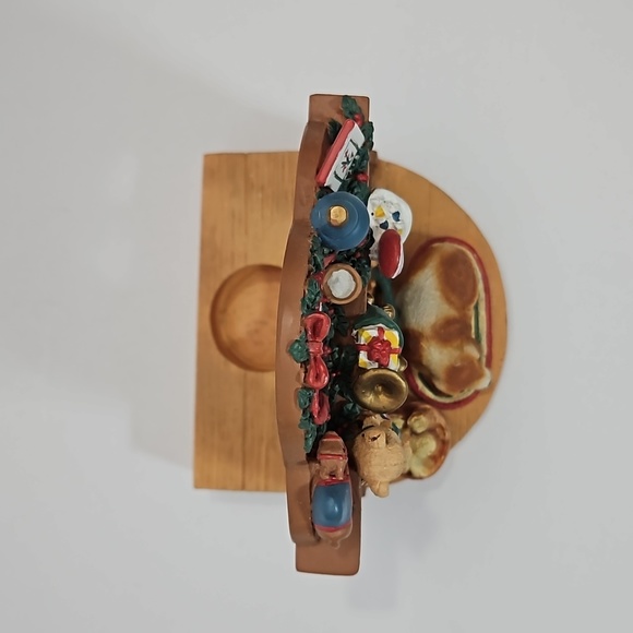 House of Lloyd Christmas Around the World VTG By the Fire Votive Brown Green Red - Picture 7 of 9